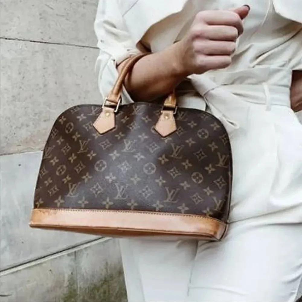 Louis Vuitton Alma PM Monogram Canvas Satchel Bag Vintage France Gifts For Her - Picture 15 of 15
